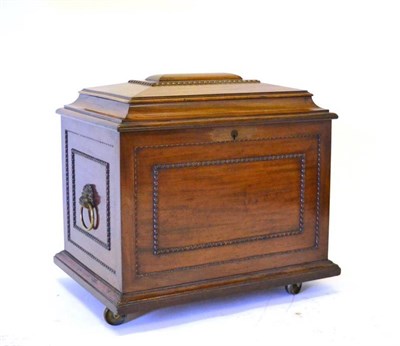 Lot 1717 - An early Victorian mahogany cellaret, circa 1840, the hinged lid enclosing a later lead lined...