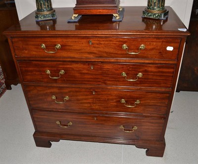 Lot 1726 - A George III straight fronted chest of drawers, 94cm wide