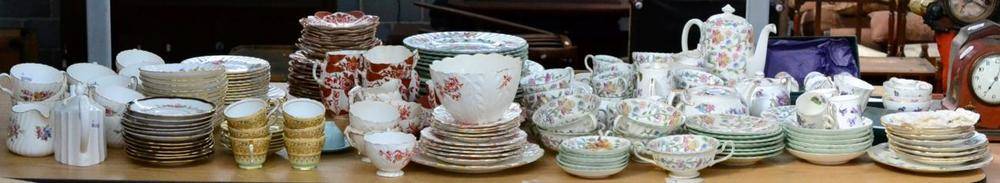 Lot 35 - ^ A Minton china Haddon Hall pattern breakfast service; a similar Marlow pattern tea service; and a