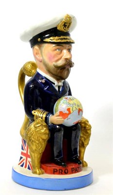 Lot 111 - A Wilkinson (Royal Staffordshire) character jug of George V, designed by Sir Francis Carruthers...