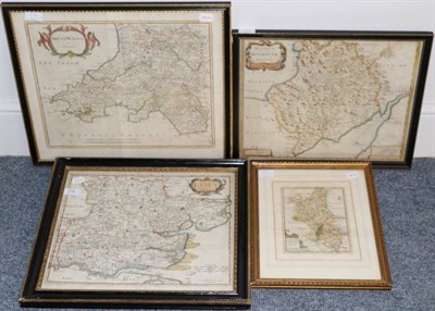 Lot 376 - Morden (Robert) Monmouth, 345mm x 420mm; Buckinghamshire, 250mm x 190mm; South Wales, 405mm x...