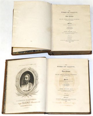 Lot 388 - Sallust, The Works of Sallust ...with Notes .. by Henry Stueart, 2 vols, portrait frontis,...