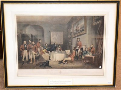 Lot 1019 - ~ Sir Francis Grant (British, 1803-1878) ";The Melton Breakfast";, hand-coloured mezzotint by C...