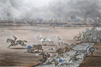 Lot 1020 - ~ J S Harland (British, 19th century) ";The Scarbro' Steeple Chase, Run Nov 4th 1851";,...