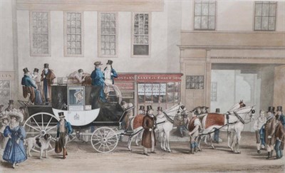 Lot 1021 - ~ G Havell (British, fl.1830s) ";The Blenheim, leaving the Star Hotel, Oxford";, large...