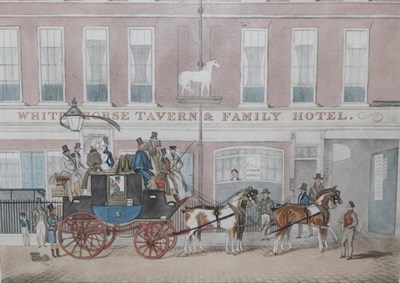 Lot 1040 - ~ James Pollard (British, 1792-1867) ";The Cambridge Telegraph, Starting from the White Horse,...