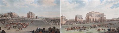 Lot 1041 - ~ James Pollard (British, 1792-1867) ";Doncaster Races";, hand-coloured aquatints engraved by Smart