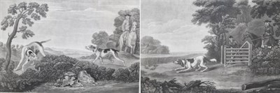 Lot 1058 - ~ James Seymour (British, 1702-1752) ";The Pointers and Hare";, ";The Setting Dog and Partridges"