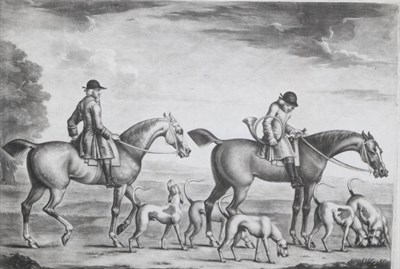 Lot 1063 - ~ James Seymour (British, 1702-1752) ";Two of His Majesty's Huntsmen with the Stag Hounds...