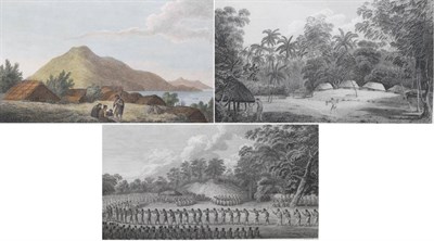 Lot 1095 - ~ John Webber (British, 1751-1793) Three Plates from Cook's Voyages, engraving, various...