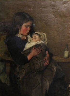 Lot 1109 - Florence St.John Cadell (1877-1976) Scottish, Mother and Child, signed, oil on canvas, 106cm by...