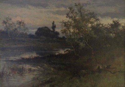 Lot 1113 - Sir Ernest Albert Waterlow (1850-1919) ";On the Thames";, signed and dated 1879, oil on canvas,...