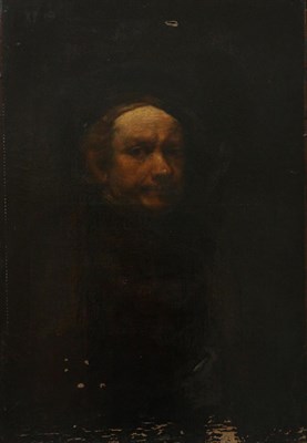 Lot 1123 - After Rembrandt Harmensz van Rijn (1606-1669) Self portrait, oil on canvas, 90cm by 60cm