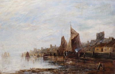 Lot 1127 - Attributed to John Callow (19th century) ";Egmond aan Zee"; signed, indistinctly inscribed on...