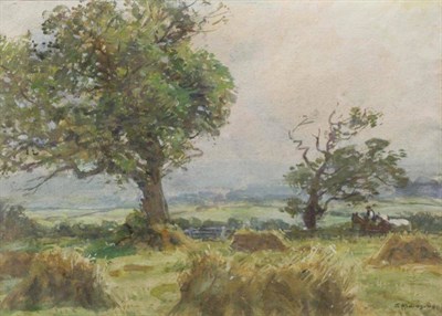 Lot 1146 - John Atkinson (1863-1924) ";Summer Heat Haze";, signed, watercolour and gouache, 27cm by 38cm...