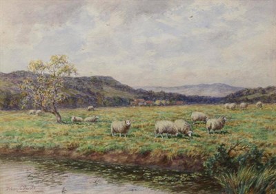 Lot 1176 - Dixon Clark (1849-1944) "Quiet Pasture", signed, watercolour, 26cm by 37cm