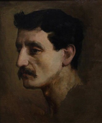 Lot 1192 - William Henry Milnes Jnr (1865-1957) Head study of a man, oil on canvas, 33cm 26.5cm