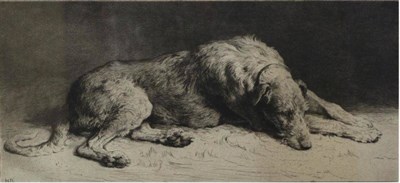 Lot 1193 - After Herbert Dicksee (1862-1942) An Irish Wolfhound signed in pencil with a Fine Art Trade...