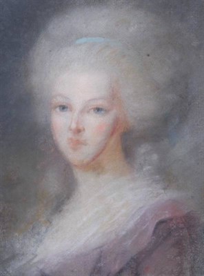 Lot 1199 - Manner of Rosalba Carriera (1675-1757) Italian, Portrait of a fashionable lady, head and...