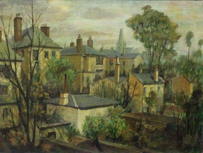 Lot 1233 - N W Wright (20th century) ";Green Autumn, Holland Park Avenue";, signed, inscribed on label...