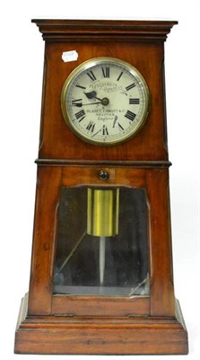 Lot 1305 - A Fletcher's patent mahogany timepiece, retailed by Blakey Emmott & Co, Halifax, England, circa...