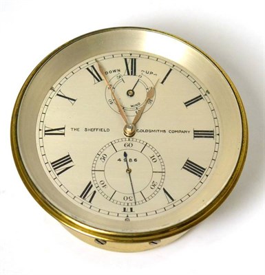 Lot 1316 - A two day marine chronometer dial and movement, signed The Sheffield Goldsmiths Company, circa...