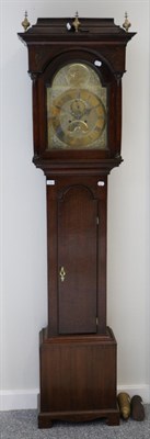 Lot 1324 - An oak eight day longcase clock, signed Robt Jackson, Guinsborough, circa 1770, caddied...