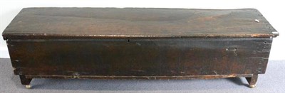 Lot 1623 - A 17th century chest of large proportions and six-plank construction, raised on later castors,...