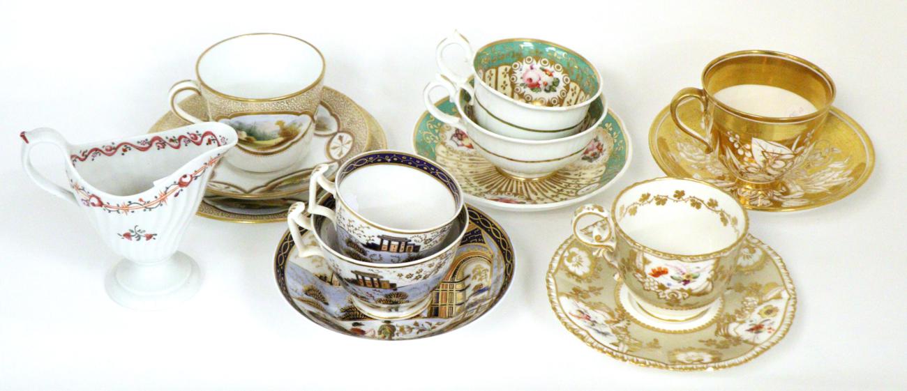 Lot 11 - A New Hall Type Porcelain Helmet Shaped Pedestal Jug, circa 1790, of wrythen fluted form...