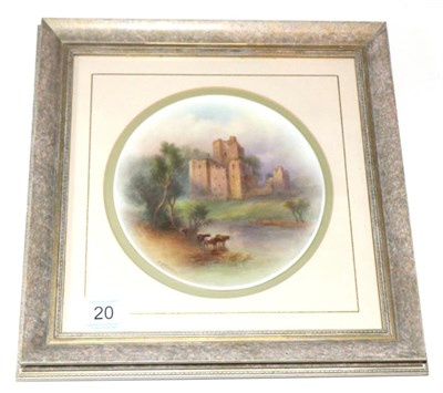 Lot 20 - A Royal Worcester Stinton Porcelain Plaque, 1936, painted by Harry Stinton with a view of...
