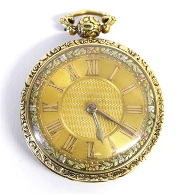 Lot 93 - An 18ct Gold Open Faced Pocket Watch, signed Vassalli, Scarbro, 1824, gilt fusee lever movement...