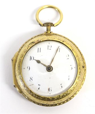 Lot 94 - A Gilt Metal Pair Cased Verge Pocket Watch, signed Ann Shepherd, London, circa 1810, gilt fusee...