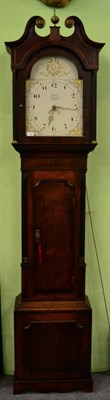 Lot 138 - An Oak Thirty Hour Longcase Clock, signed Mawkes, Derby, circa 1810, swan neck pediment, trunk door