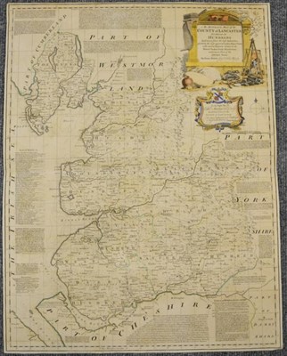 Lot 141 - Bowen (Eman.) An Accurate Map of the County of Lancaster ..., nd. engraved map, partially...