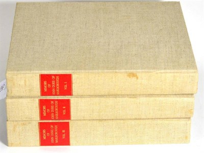 Lot 145 - Coxe (William) Memoirs of John, Duke of Marlborough .., 1818, 3 vols., maps and plates, later cloth