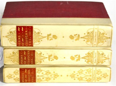 Lot 149 - Works of Chaucer, bound in velum (3 vols)