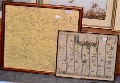Lot 162 - John Ogilby (1600-1676) The Road from York to Lancaster, hand coloured engraved map; together...