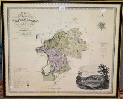 Lot 168 - Greenwood (C & J)  'Map of the County of Westmorland' published 1830, handcoloured framed and...