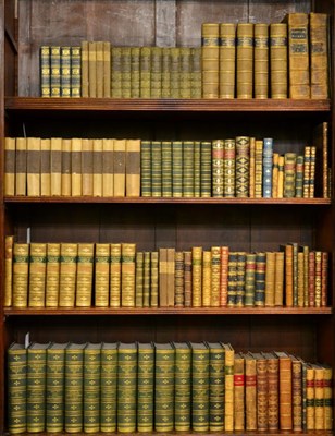 Lot 175 - ^ Scott, Walter, Waverley Novels (12 volumes) half morocco, with a quantity of others, many leather