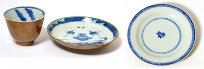 Lot 25 - A Chinese Porcelain Café au Lait Ground Tea Bowl and Similar Saucer, 18th century, painted in...