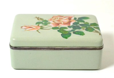 Lot 98 - A Japanese Cloisonné Enamel Box and Cover, Meiji period (1868-1912), decorated in Ando style...