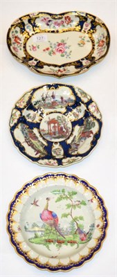 Lot 127 - A Worcester Porcelain Kidney Shape Dish, circa 1770, painted in the atelier of James Giles with...