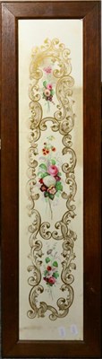 Lot 166 - A Copeland & Garrett Pottery Tile Panel, circa 1840, painted with flowersprays within gilt...