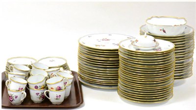 Lot 221 - A Limoges Porcelain Dinner Service, decorated in the style of the manufactory of the Comte d'Artois