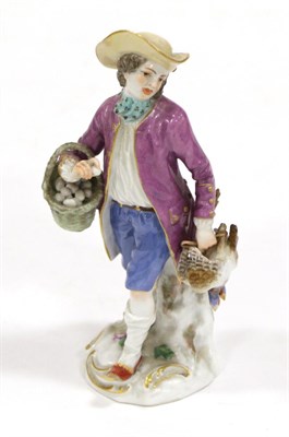 Lot 240 - A Meissen Porcelain Figure of a Poultry Seller, 20th century, from the Cris de Paris series,...