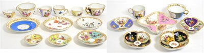 Lot 263 - A Meissen Hausmaler Coffee Cup and Saucer, circa 1900, painted with 18th century figures on a...