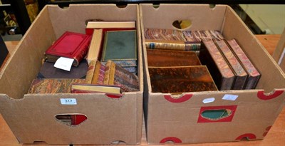 Lot 317 - Bindings, a collection of books in leather bindings.