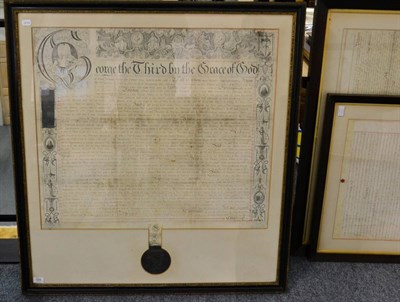 Lot 339 - Eight Indentures and Leases, framed and glazed