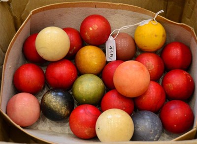 Lot 415 - A Set of Twenty-Three Stained and Natural Ivory Snooker Balls, 19th century