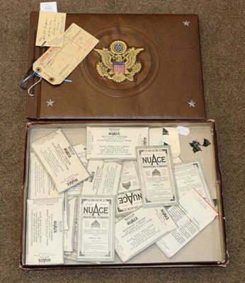 Lot 468 - An American Leather Bound Photograph Album, the front cover embossed the arms of the United States